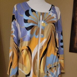 Monroe & Main Blue and Brown Cardigan